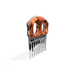 Tiger Wood Stainless Beard Pick